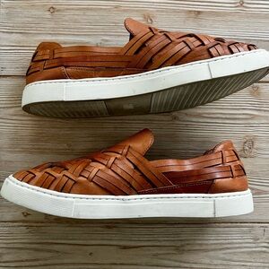 Frye Ivy Huarache Woven Leather Sneakers Tan | Size 8.5